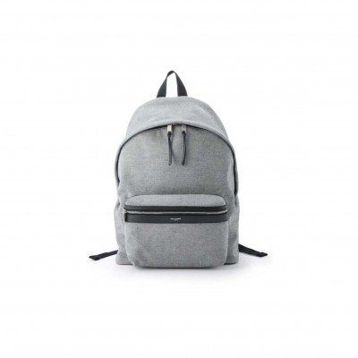 YSL GRAY CANVAS CLASSIC BACKPACK 326865 (38*30*17cm)